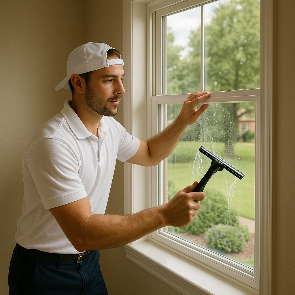 Basic window washing service